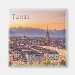 Turijn bij zonsondergang - Piemonte -  Magneet