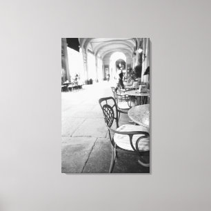 Turijn Italië, Cafe en Archway Canvas Afdruk