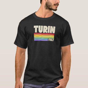 Turijn Italië Rainbow Gay Pride Merch Retro 70s 80 T-shirt