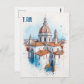 Turijn Italië Reizen Briefkaart (Voorkant / Achterkant)