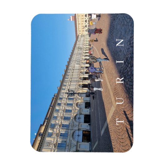 Turijn Piazza San Carlo uitzicht koelkastmagneet Magneet (Verticaal)