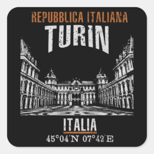Turijn Vierkante Sticker