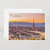 TURIN au coucher du soleil - Carte postale (Devant / Derrière)