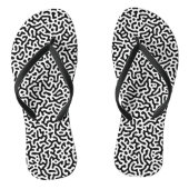 Turing Black & White-patroon Teenslippers (Voetbed)