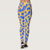 Turing Motif Leggings Abstraits | Bleu et or (Dos)