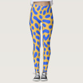 Turing Motif Leggings Abstraits | Bleu et or (Devant)