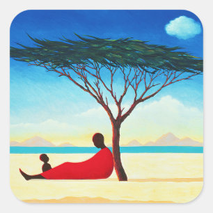 Turkana namiddag 1994 vierkante sticker
