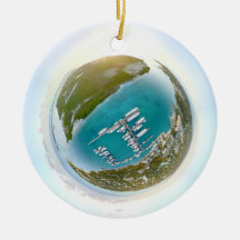 Turken en Caicoseilanden van boven panorama