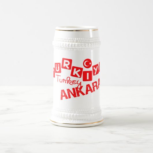 TURKEY ANKARA-mok - kies stijl en kleur Bierpul (Center)