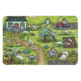 TURKEY BOERDERIJ Gobble THANKSGIVING MAGNET Lge Magneet