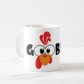 Turkey Face Gobble Coffee Mug (Devant gauche)