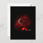 Turkey flag briefkaart (Voorkant / Achterkant)