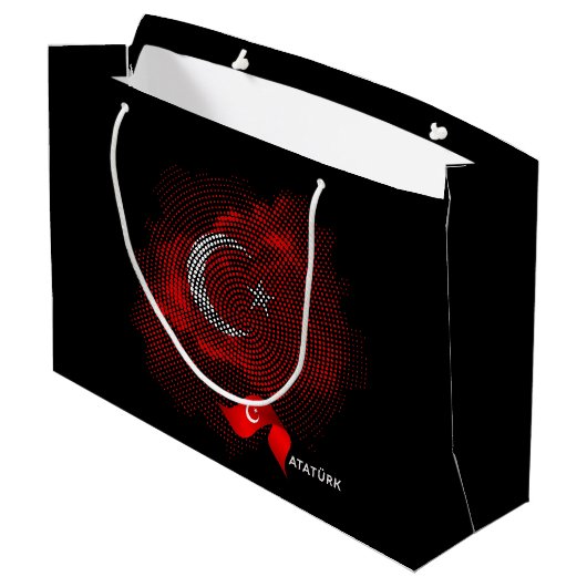 Turkey flag groot cadeauzakje (Achterkant Gekanteld)