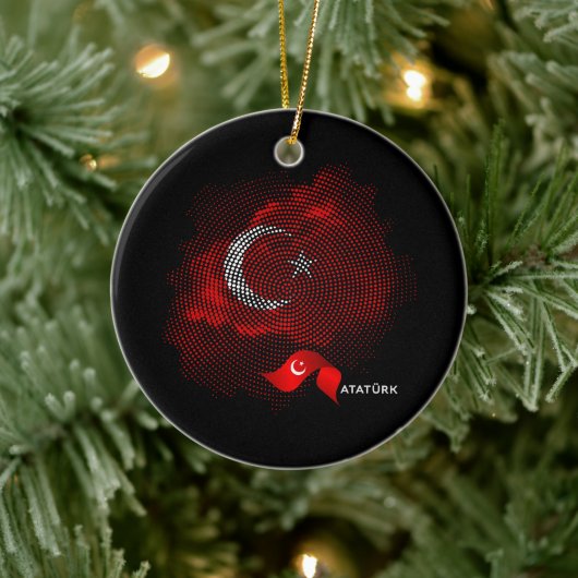 Turkey flag keramisch ornament (Boom)