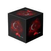 Turkey flag kubus (Achter hoekig)