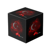 Turkey flag kubus (Voorkant hoekig)