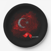 Turkey flag papieren bordje (Voorkant)