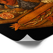 Turkey Gabagool Gobbol Funny Italian Food Poster (Hoek)