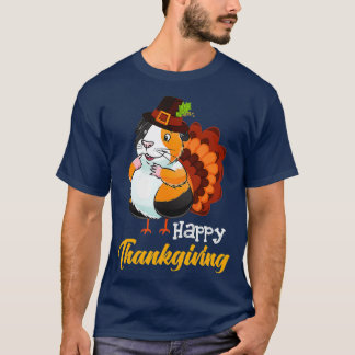 Turkey Guinea Pig Happy Thanksgiving Gift Guinea T-shirt