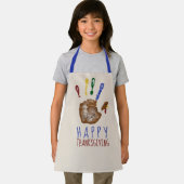 Turkey Handprint Kid Happy Thanksgiving Cute Schort (Insitu)