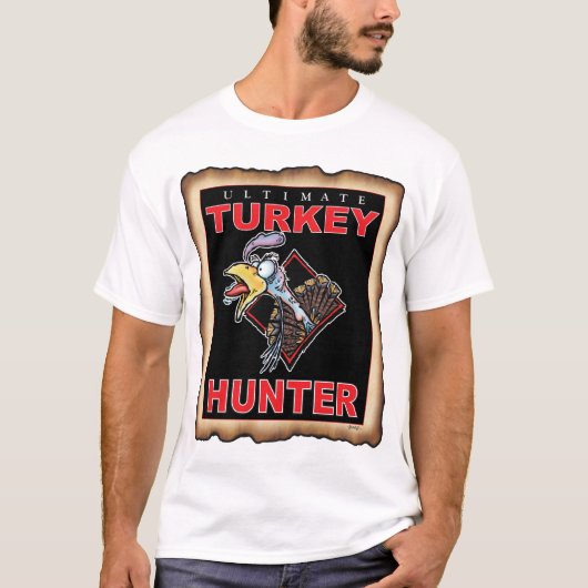 TURKEY HUNTER WHITE T T-SHIRT (Voorkant)