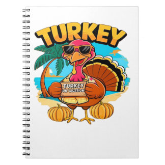 Turkey on Vacation in Jamaica Classic T-Shirt.png Notitieboek