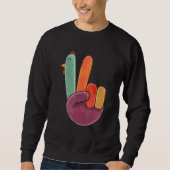 Turkey Peace Sign Thanksgiving Trui (Voorkant)