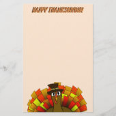 Turkey Pilgrim Thanksgiving Briefpapier (Voorkant)