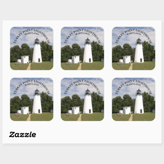 Turkey Point Lighthouse, Maryland Grands Stickers (Feuille)