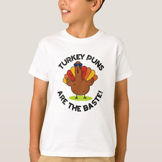 Turkey Puns zijn de meest grappige voedselwoordspe T-shirt (Voorkant)