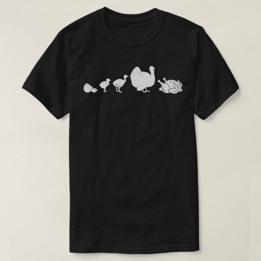 Turkey Roasted Evolution Fun Humor Funny Thanksgiv T-shirt (Design voorkant)