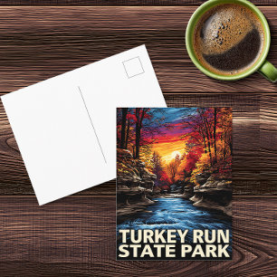 Turkey Run State Park Vintage Reisposter Briefkaart