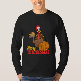 Turkey Santa Merry Thanksmas Christmas T-shirt