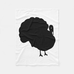 Turkey Silhouette Fleece Deken
