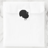 Turkey Silhouette Vierkante Sticker (Tas)