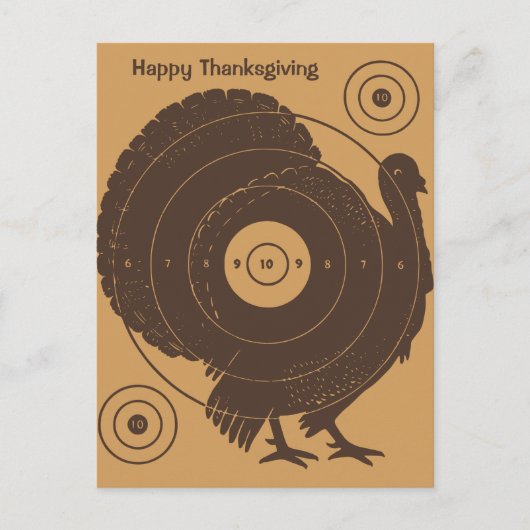 Turkey Target Thanksgiving Postcard Feestdagenkaart (Voorkant)