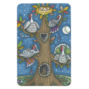TURKEY TREE, THANKSGIVING FUNNY GOBBLERS MAGNET