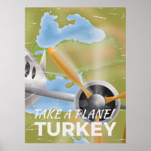 Turkey vintage travel poster