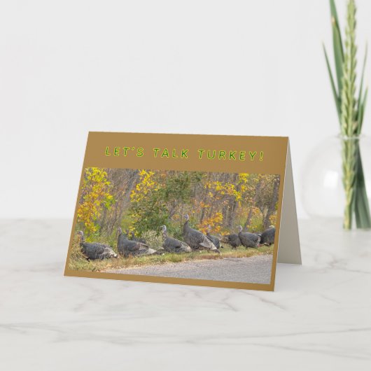 TURKEYS - happy thanksgiving day  Kaart (Voorkant)