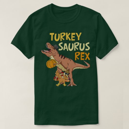 Turkeysaurus Rex Funny Turkey Dabbing Trex Thanksg T-shirt (Design voorkant)