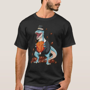 Turkeysaurus Rex Turkey Dino Pilgrim Boys Thanksgi T-shirt