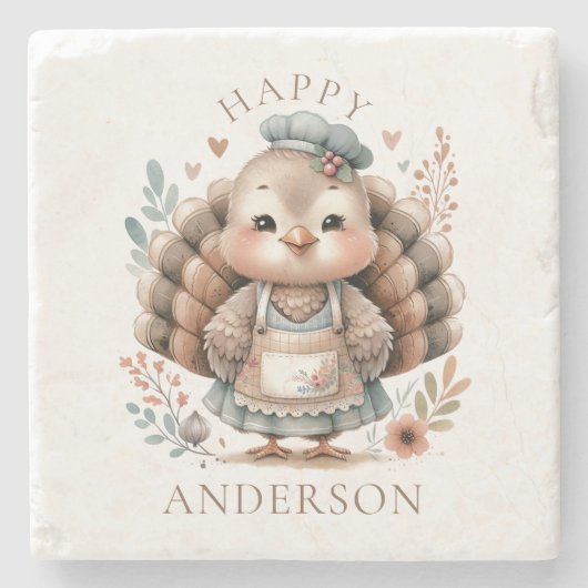 Turkije Aangepaste tekst toevoegen Stenen Onderzetter (Voorkant)