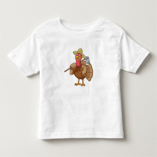 Turkije als landbouwer kinder shirts (Voorkant)