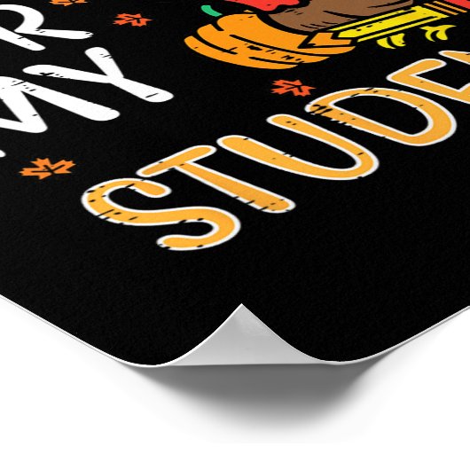 Turkije bedankt voor de Thanksgiving Herfst van mi Poster (Hoek)