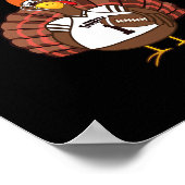 Turkije Bowl Thanksgiving Grappig Football Game Gi Poster (Hoek)