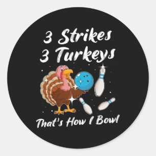 Turkije Bowling Player Strike Spare Bowler Ronde Sticker