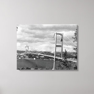Turkije brug Istanbul Bosphorus Canvas Afdruk