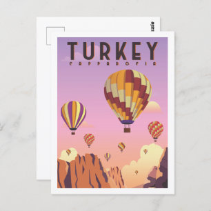 Turkije Cappadocië Beroemde Reisplaats Illustratie Briefkaart