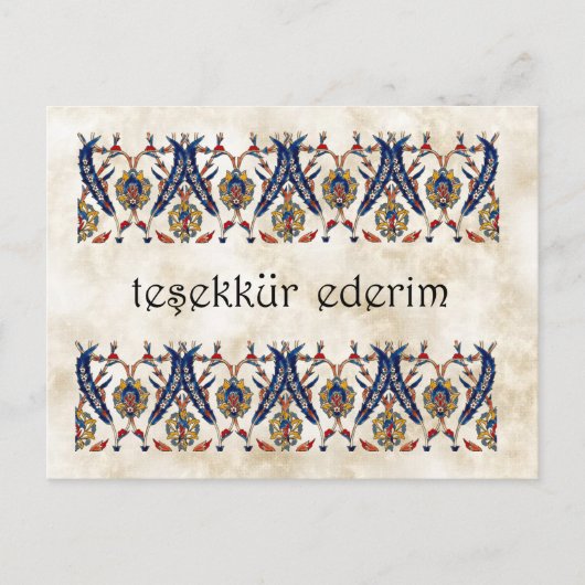 TURKIJE - Dank u Briefkaart (Voorkant)