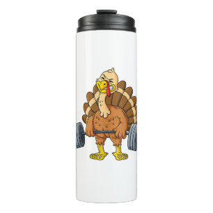 Turkije Deadlift Funny Thanksgiving Day Fitness We Thermosbeker